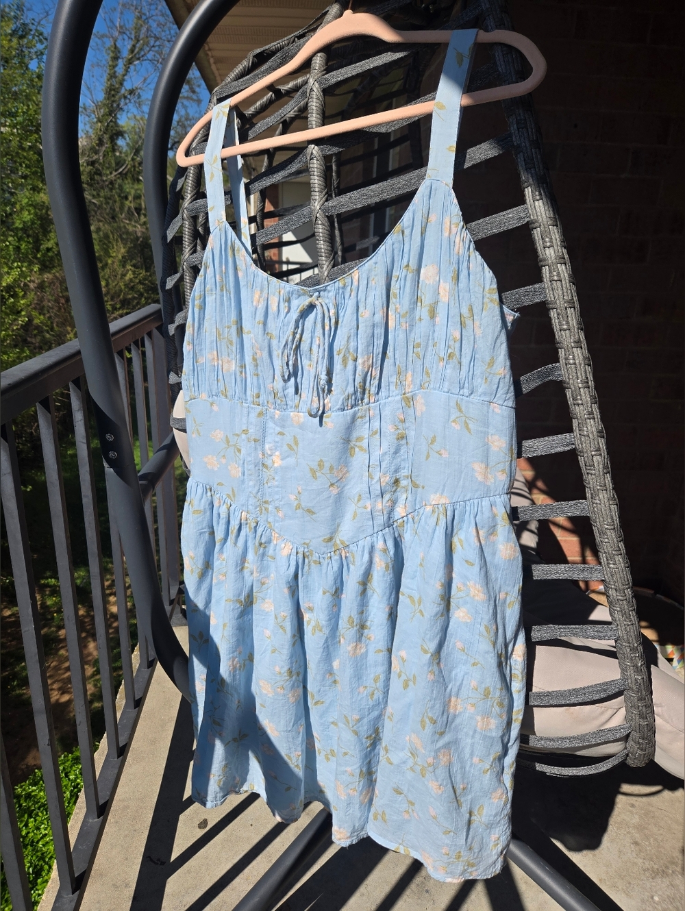 AE Corset Blue Floral Dress